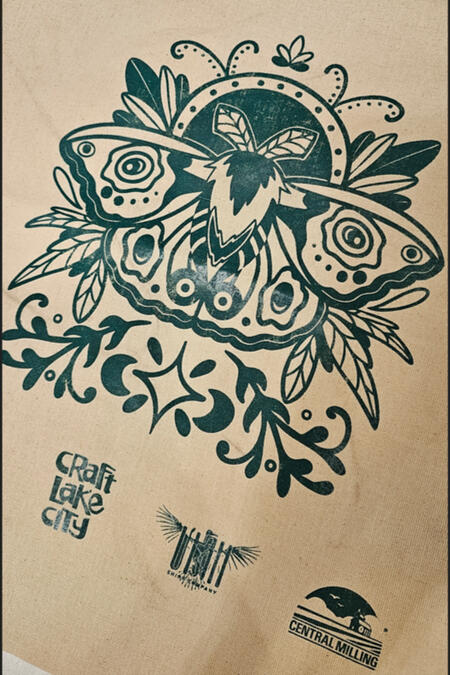 Moth Screen Printed -Tote