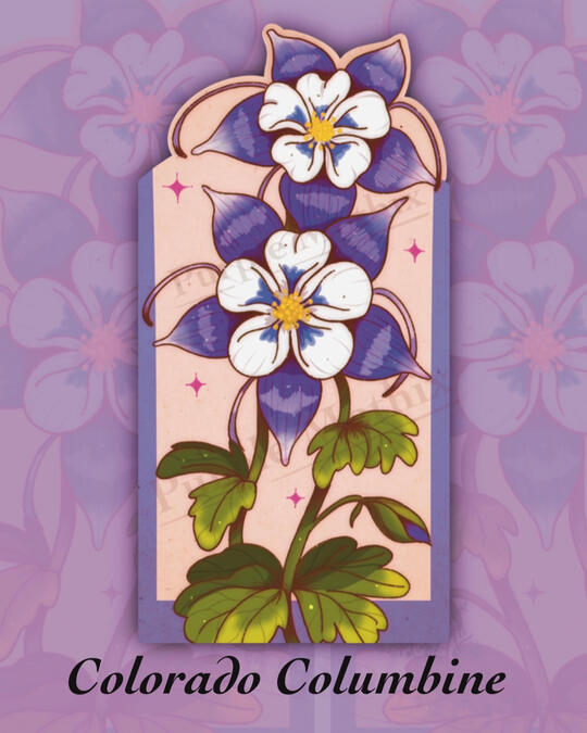 Columbine Bookmark - Digital