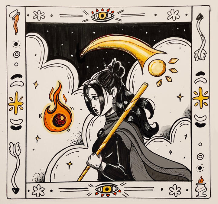 The Scythe - Mixed Media