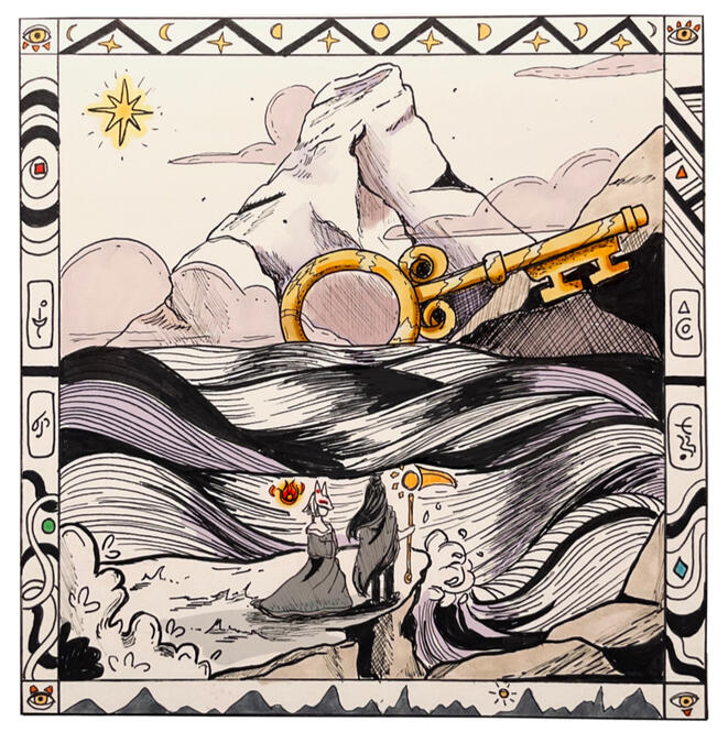 The Key - Mixed Media